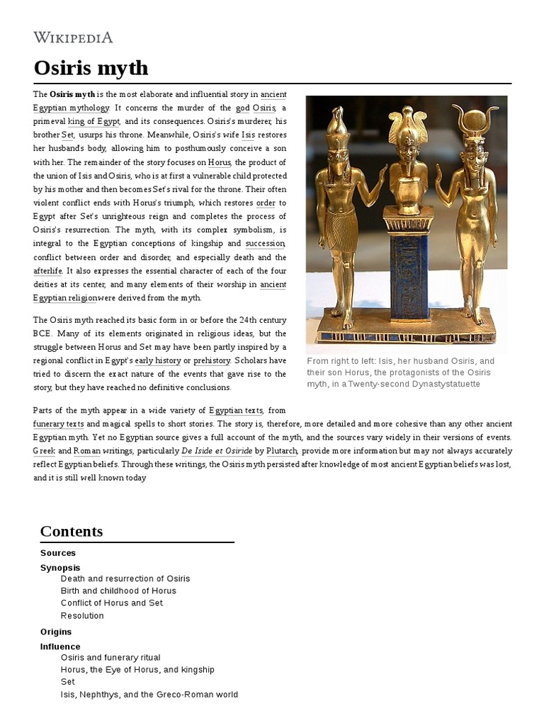 Osiris Myth | Isis | Horus