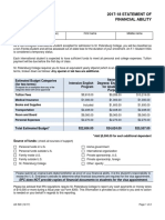 Financial Ability Statement for International Students