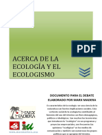 Acerca de La Ecologia y El Ecologismo