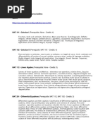 Electrical Engineering Courses Outline: Source: MAT 101 - Calculus I