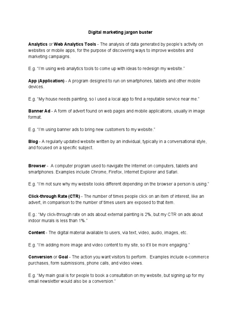 2 Digital Marketing Glossary Pdf Search Engine Marketing