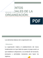 1.1 Elementos Esenciales de La Organización