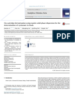 On-cartridge Derivatisation Using Matrix Solid Phase Dispersion for the Determination of Cyclamate in Foods