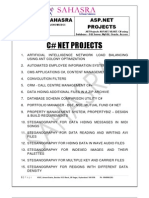 C Sharp Project Titles 2009 2010, Including Ieee