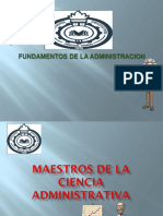 Maestros de La Ciencia Administrativa