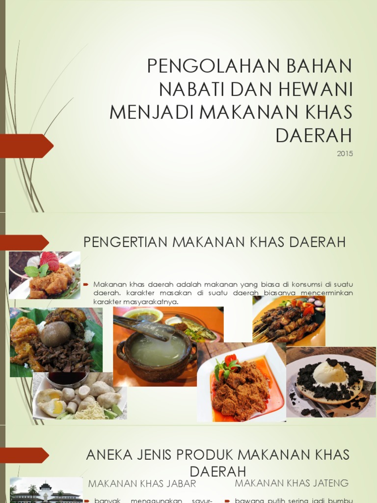 Kd 3.1 Dan 4.1 Xipengolahan Nabati Dan Hewani Menjadi