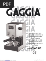 Gaggia Classic Instruction Manual