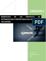 Beneficios de Un Proyecto de Optimización e Importancia en La Toma de Decisiones