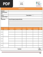 Training Delivery Plan Template