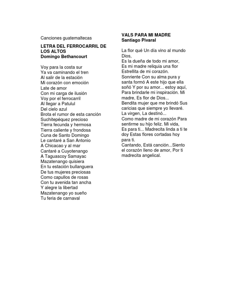 10 Canciones Guatemaltecas Con Autor Amor Naturaleza 10 canciones guatemaltecas con autor