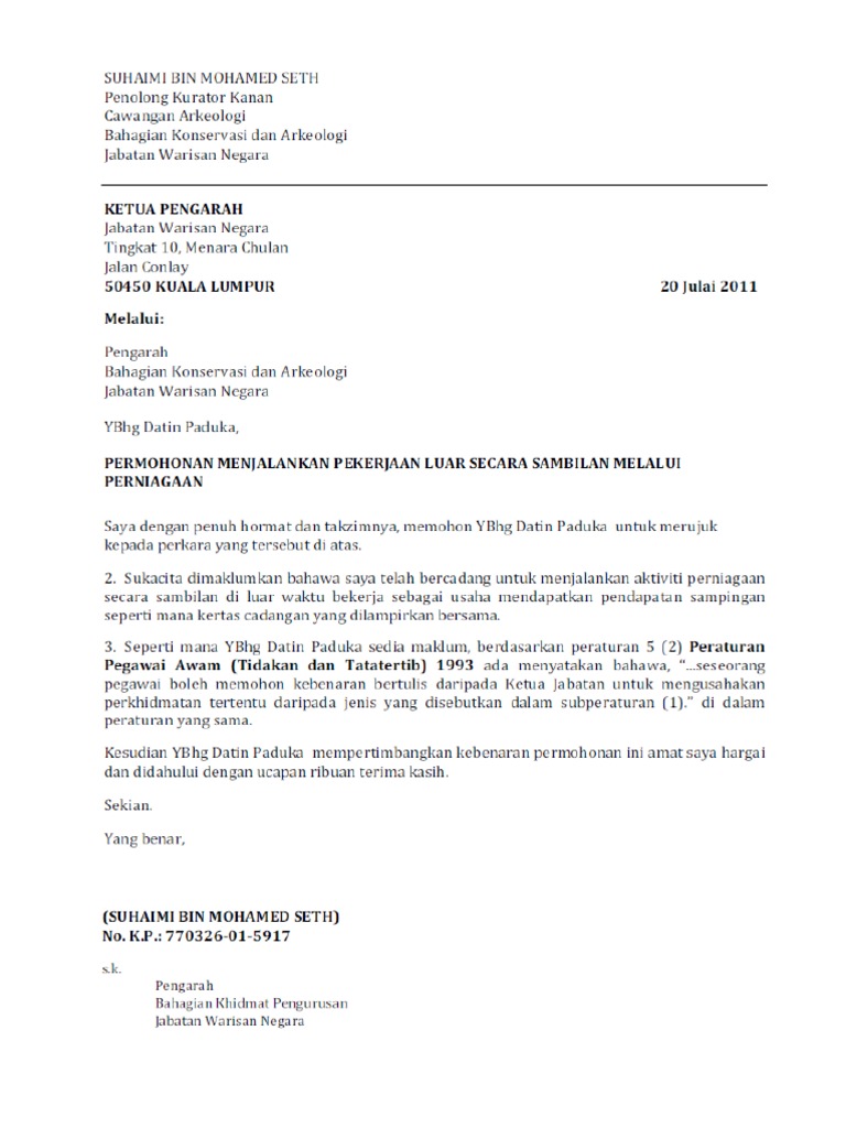 Surat Kebenaran Ketua Jabatan  PDF