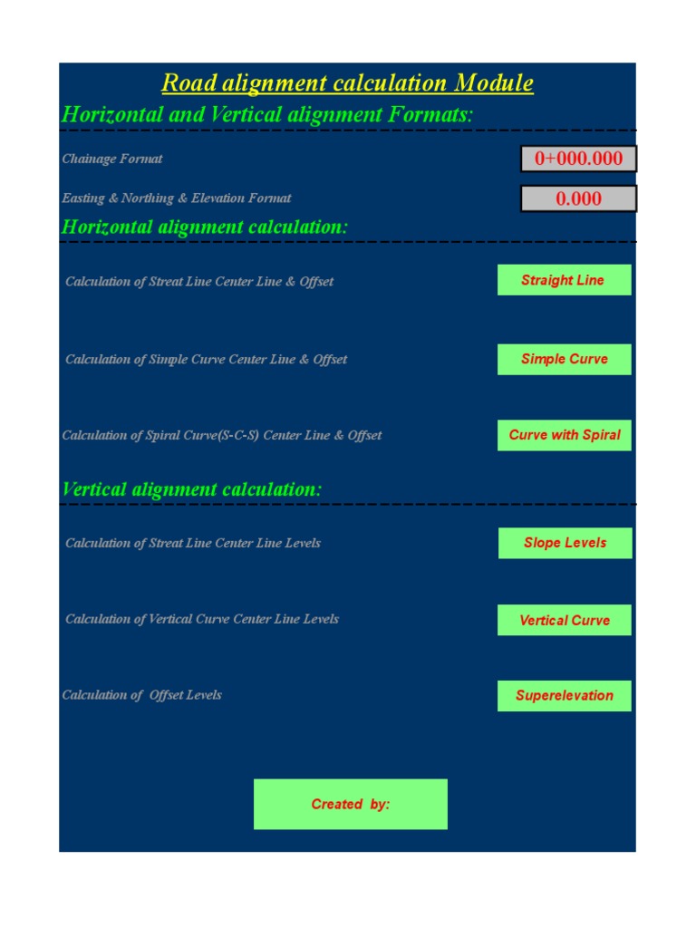 Road Alignment Calculation Module | PDF | Slope | Geometry