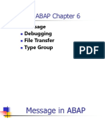 ABAP Chapter 6: Message Debugging File Transfer Type Group