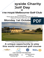 The Bayside Charity Golf Day: The Royal Melbourne Golf Club Monday 1st October 2018