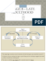 Stage 8 – Late Adulthood