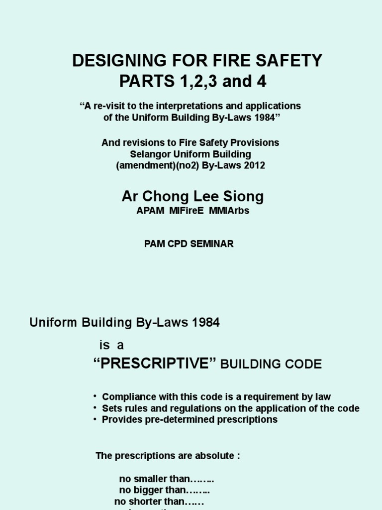 Fire Safety Design Guidelines UBBL | PDF | Fire Sprinkler System | Wall