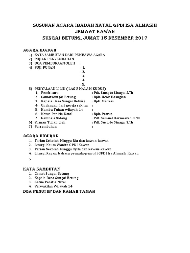 Featured image of post Contoh Susunan Acara Natal Sekolah Minggu Drama natal sekolah minggu tentang persahabatan