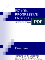 BIZ 1054 Progressive English: Mastura Othman