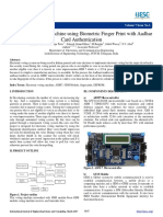 .Electronic Voting Machine Using Biometric Finger Print With Aadhar Card Authentication