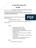 Course Work Mini Project QTN PDF
