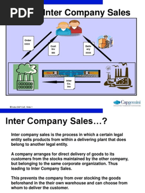 Inter Company Sale