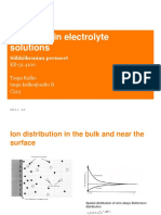 Transport in Electrolyte Solutions: Sähkökemian Peruseet