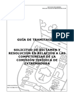 Guía de Tramitación Sobre La Comisión Jurídica de Extremadura