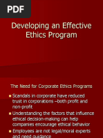 Developing An Effective Ethics Program