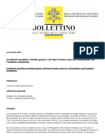 Constitución Apostólica Veritatis Gaudium Del Papa Francisco Sobre Las Universidades y Las Facultades Eclesiásticas