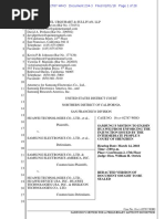 18-02-01 Samsung Motion to Enjoin Huawei