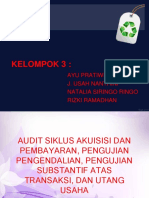 Audit Siklus Akuisisi Dan Pembayaran, Pengujian Pengendalian