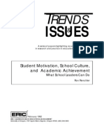 Student Motivation, School Culture, and Academic Achievement, What School Leaders Can Do