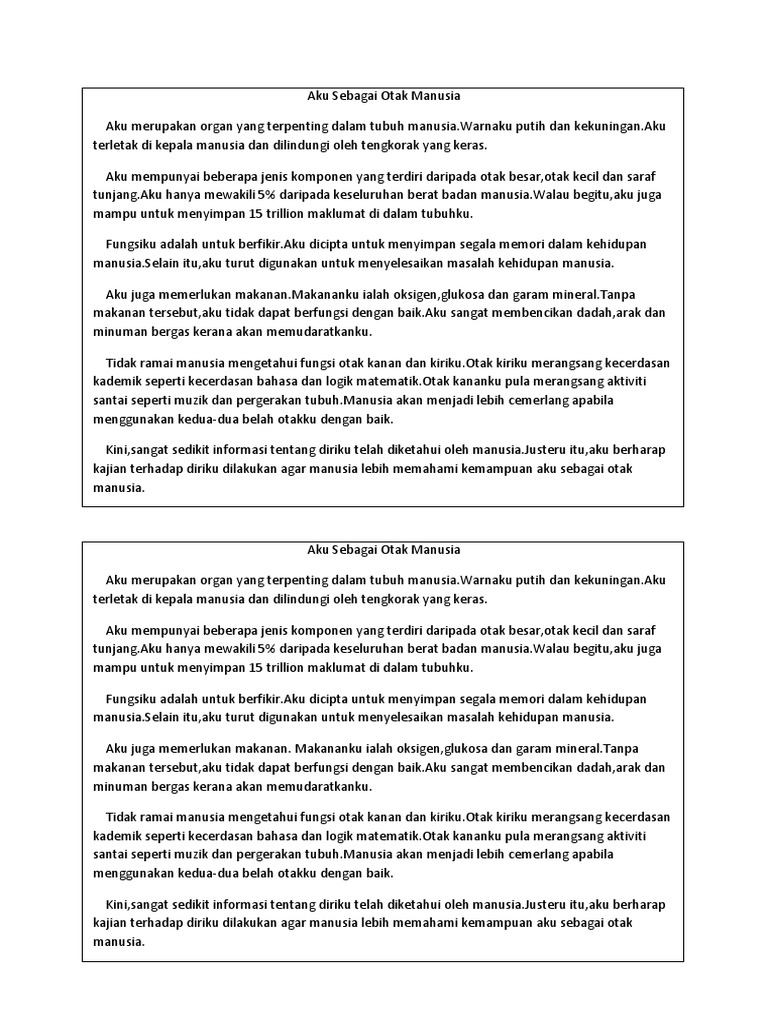 Aku Sebagai Otak Manusia Pdf
