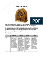 Radio Play Rubric