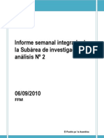 Informe semanal integrado de la Subàrea de investigación y análisis Nº 2 26 9 10