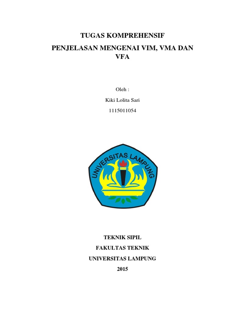 Penjelasan VIM VMA VFA Beserta Ilustrasi | PDF