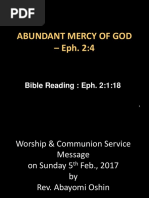 Abundant Mercy of God