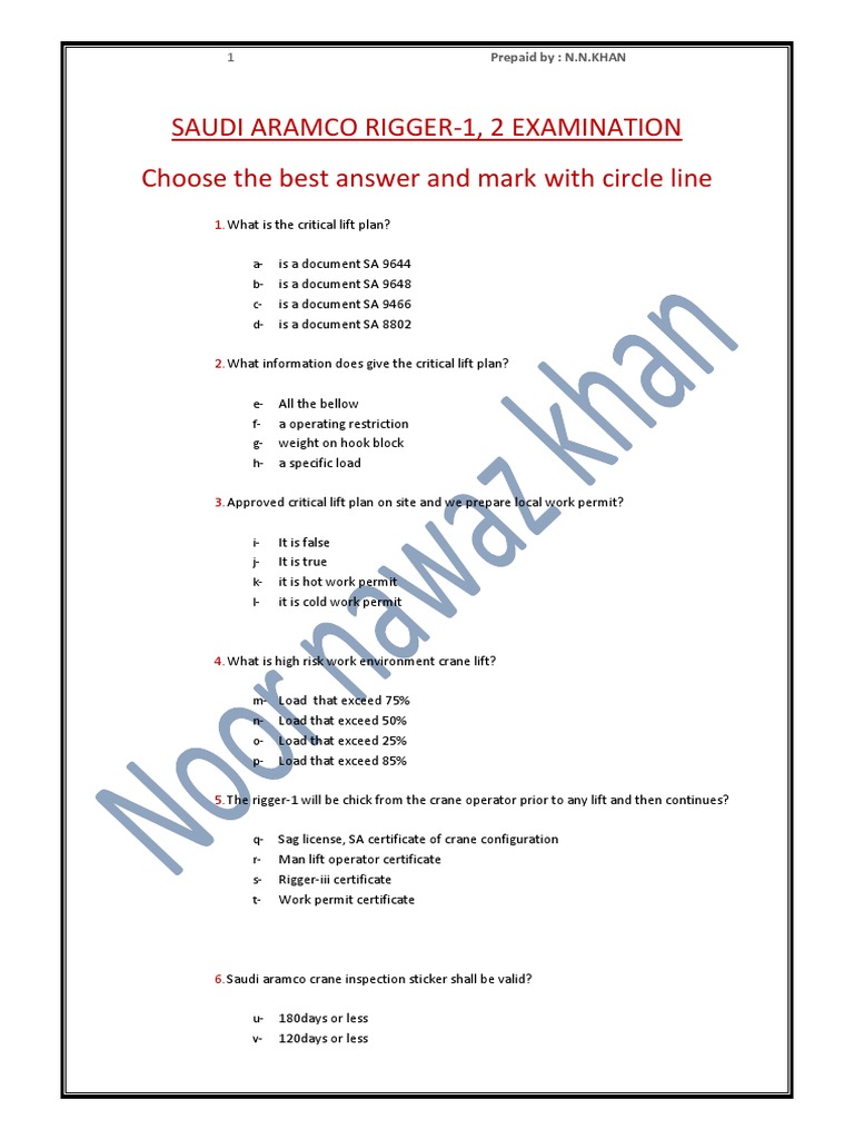 Saudi Aramco Rigger | PDF | Crane (Machine) | Manufactured Goods