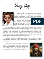 Johnny Depp: American actor known for roles in Edward Scissorhands and Pirates of the Caribbean