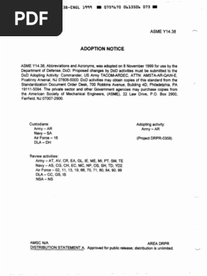 Asme Y14 38 99 Abbreviations And Acronyms Acronym Patent