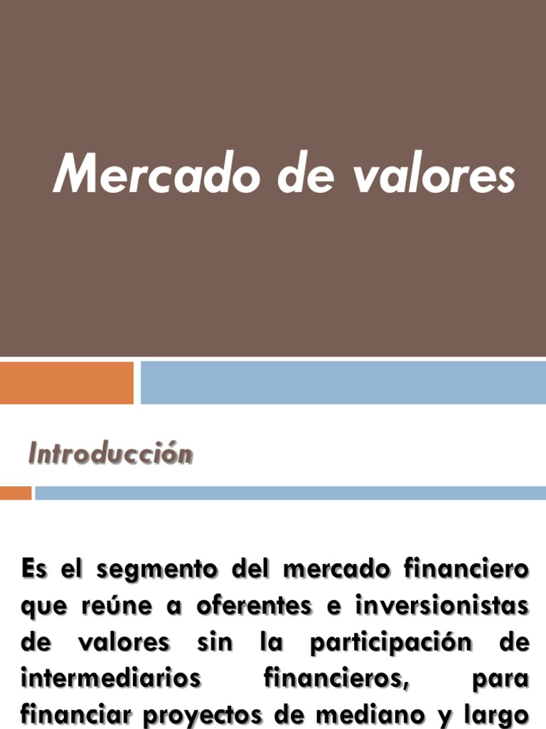 Guía del Mercado de Valores y Clases | PDF | Bolsa de Valores | Bolsa