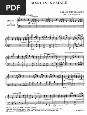 Marcia Nuziale Mendelssohn Piano Pdf Pdf