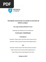 Humidades Ascensionais em Paredes de Alvenaria de Edifícios Antigos