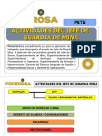 Actividades jefe guardia mina