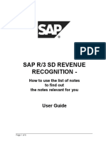 Sap R/3 SD Revenue Recognition - : User Guide