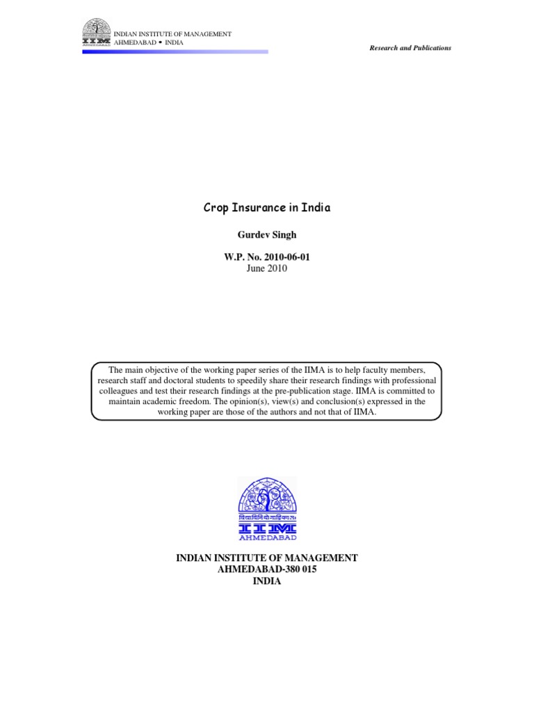 Agriculture insurance in india pdf picture