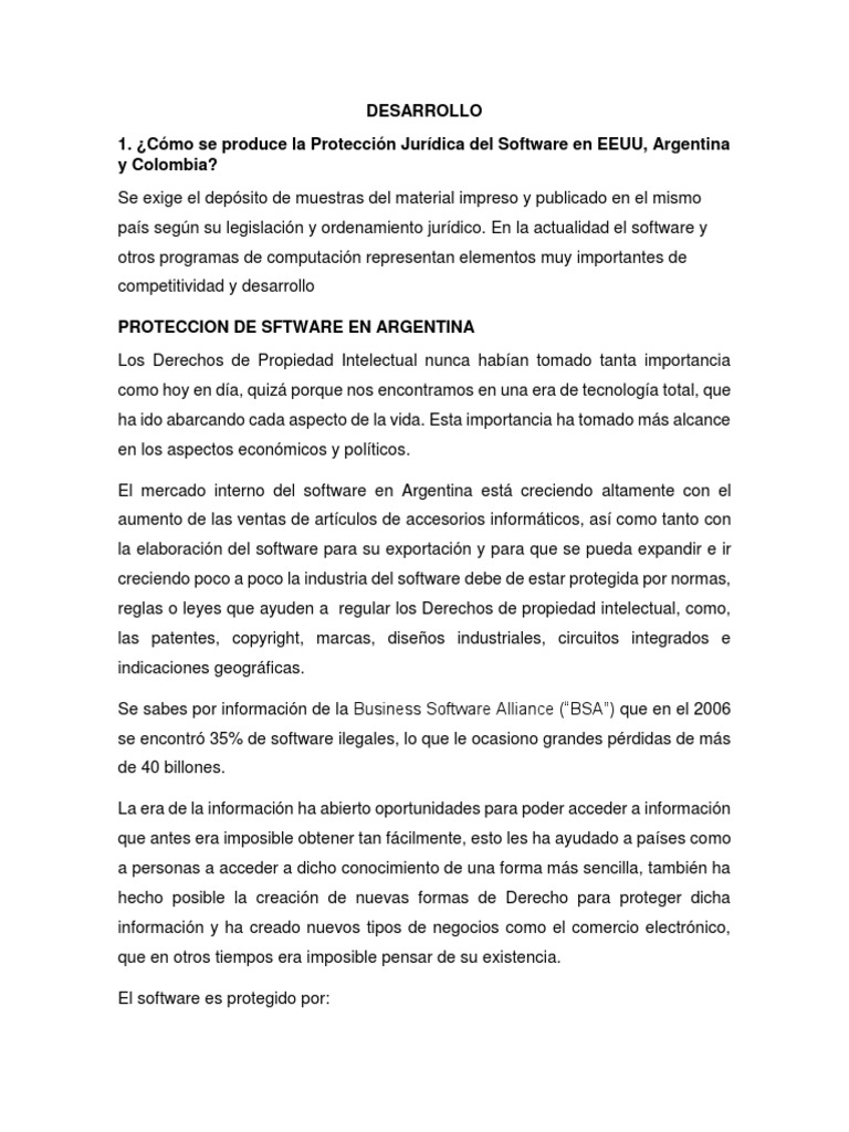 Propiedad Intelectual y Software | PDF | Propiedad intelectual ...