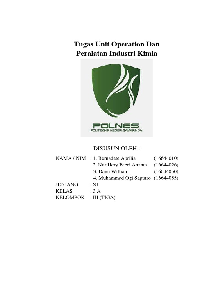 Unit Operasi dalam Proses Kimia | PDF