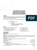 NTE1V010 Thru NTE1V300 NTE2V010 Thru NTEV480 NTE524V13 Thru NTE524V48 Metal Oxide Varistors (MOV)