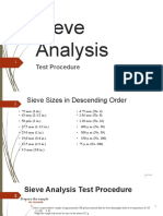 Sieve Analysis: Test Procedure